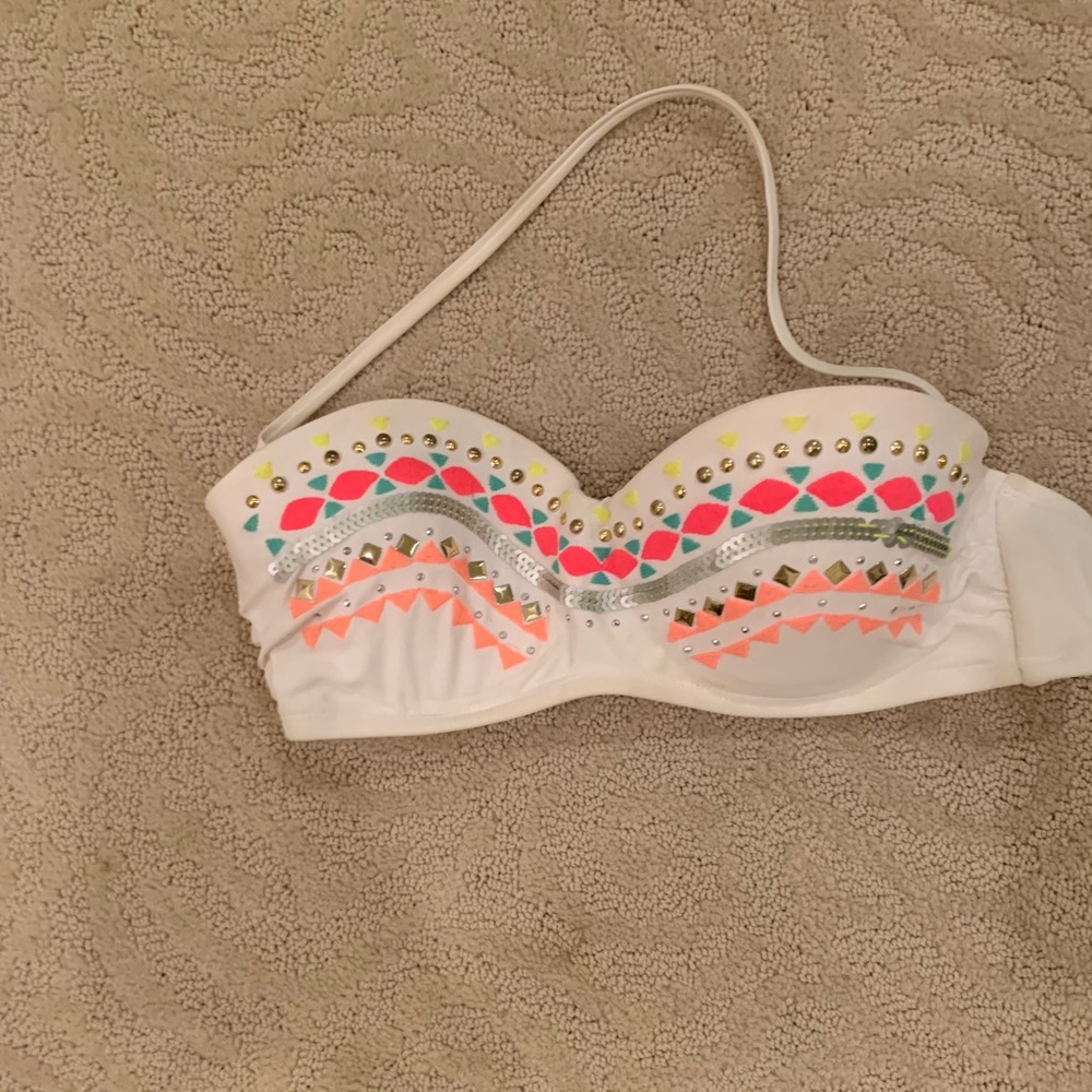 Xhilratation white bikini top